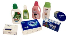Tanner Puppen Baby-Pflege-Set | 8-teilig | Nivea Tempo | Kaufladen | TA 0408.3