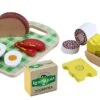 Tanner Kinder-Brotzeit-Set | Schneidebrett | Spielzeug-Lebensmittel | 0802.9 -Holzspielzeug-Peitz 0802.9 Brotzeit Tanner Spiellebensmittel Kaufladenzubehoer