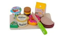 Frühstücks Set 10-teilig | Brotschneide | Frühstücksbrettchen | Kinderküchenzubeör | Tanner 0902.6