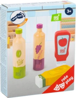 Legler Saucen Und Öle-Set Fresh | „fresh“ 4-teilig | Kinder-Spielzeug-Lebensmittel | LE 11445 -Holzspielzeug-Peitz 11445 Saucen Oel Set Fresh Verpackung