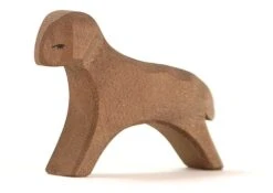 Lamm Braun Laufend | Holz-Krippen-Figur | Weihnachts-Krippen-Figur | Os 11656