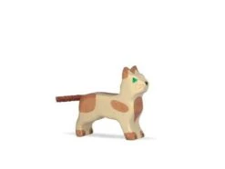 Holztiger Spielzeug-Katze- Gefleckt Kinder-Bauernhof-Zubehör Hof-Tiere