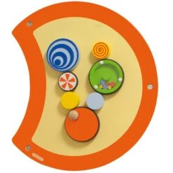 Beleduc Wandelement „Raupe“ | 5 Teile | Lernspielzeug | Motorik-Spielzeug 23630-Set -Holzspielzeug-Peitz 23633 200 Wandspiel Raupe Rumpf Kreisel Motorikschleife Lernspielzeug 1