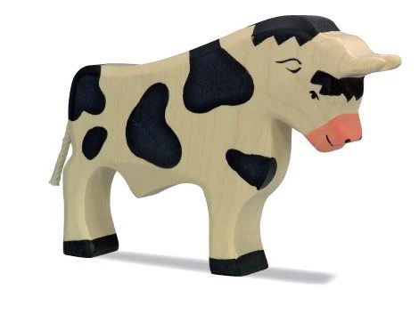 Holztiger Stier Schwarz Holz-Krippenfigur | Weihnachts-Krippen-Figur HT 80000 3 Holztiger Stier Schwarz Holz-Krippenfigur | Weihnachts-Krippen-Figur HT 80000