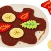 Hape Crépe Mit Obst Und Schokosauce | Pfannkuchen | Goki 51514 -Holzspielzeug-Peitz 51514 4 crepe pfannkuchen goki
