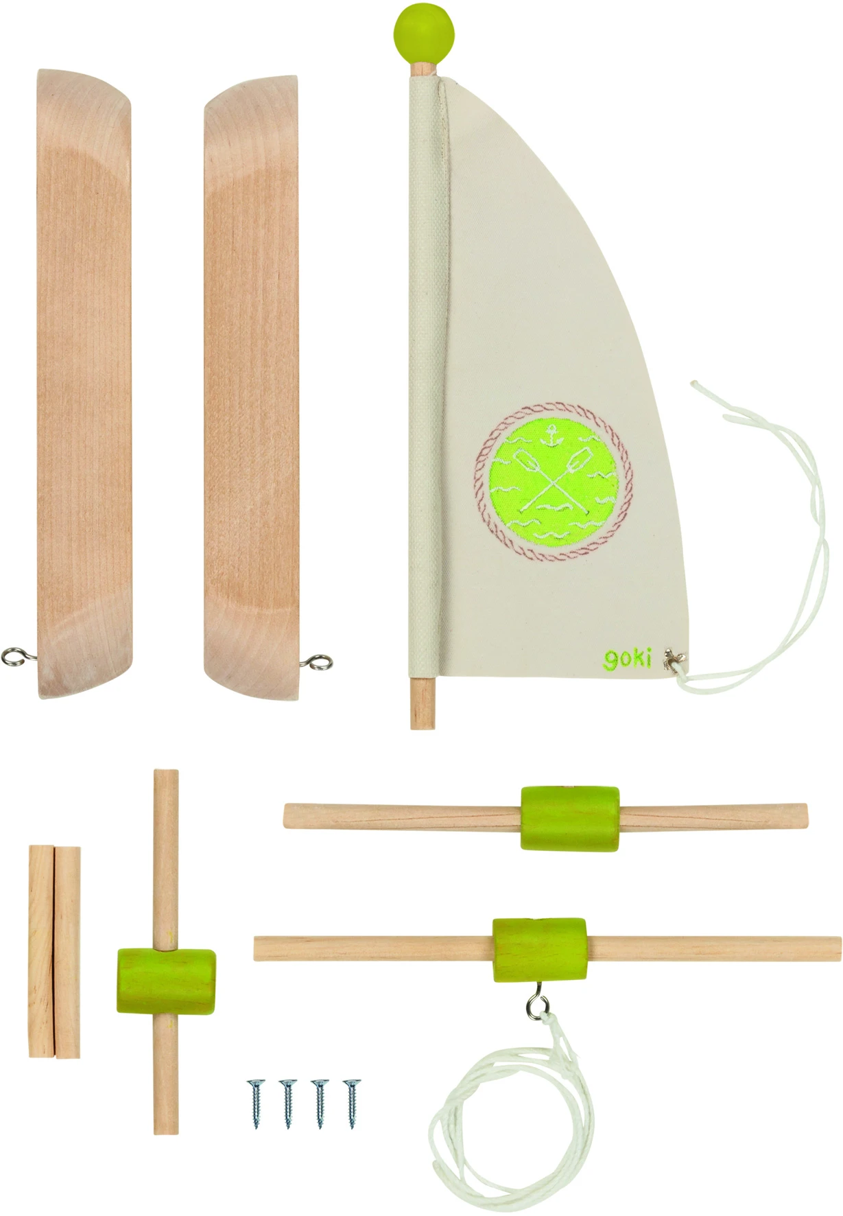 Katamaran Segelschiff Bausatz Goki 63888 4 Katamaran Segelschiff Bausatz Goki 63888 – Bild 2