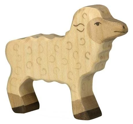 Holztiger Lamm Weiß ✓ Holz-Tier-Krippenfigur | Weihnachts-Krippen-Zubehör HT 80076 3 Holztiger Lamm Weiß ✓ Holz-Tier-Krippenfigur | Weihnachts-Krippen-Zubehör HT 80076