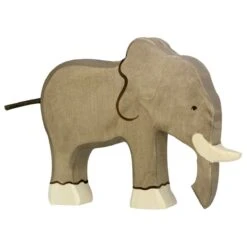 Elefanten Mit Elefantenbaby | 2-teiliges Tiere Set | Arche Spielfiguren | Afrika Tiere | Holztiger | 80150+80147 -Holzspielzeug-Peitz 80147 elefant gross arche spielfigur1