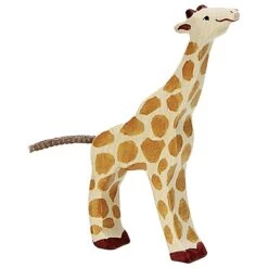 Giraffe | 2-teiliges Tiere Set | Holztiger | Arche Noah Zubehör | Zootiere | HT 80155+80157 -Holzspielzeug-Peitz 80157 giraffe klein archre spielfigur1