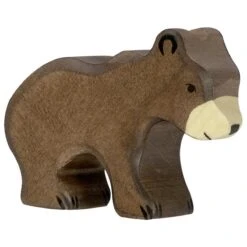 Braunbär Und Braunbärbaby | 2-teiliges Tiere Set | Arche Spielfiguren | Holztiger | Amerika Tiere | HT 80184+HT 80185 -Holzspielzeug-Peitz 80185 kleiner braunbaer amerika arche spielfigur