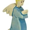 Engel 2 | Blau Knieend | Holz-Krippenfigur | Krippenfigur Holztiger