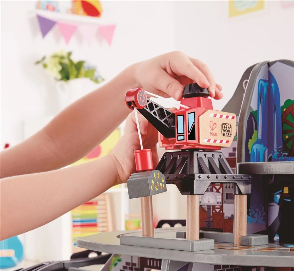 Hape XL Bergmine | Kinder Holz Eisenbahn | 32-teilig E3753 4 Hape XL Bergmine | Kinder Holz Eisenbahn | 32-teilig E3753 – Bild 2