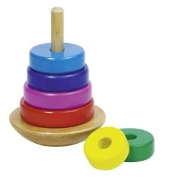 Goki Bunt Holz-Stapelturm! Lernspielzeug