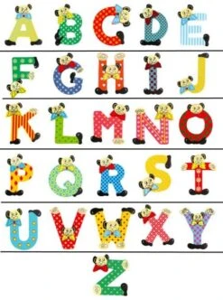 Holzbuchstaben A-Z | Nach Wahl | Bärchenmotiv | 7300-7326