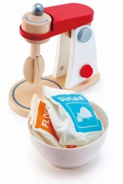 Hape Kinder-Mixer-Set 4-teilig | Kinder-Küchen-Zubehör -Holzspielzeug-Peitz E3147 Whip it up Mixer 3