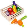 8-teiliges Gemüseset In Holzstiege | Gemüseschneide Mit Stiege Und Holz-Messer | TA 0968.2 2 8-teiliges Gemüseset In Holzstiege | Gemüseschneide Mit Stiege Und Holz-Messer | TA 0968.2 -Holzspielzeug-Peitz Gemuese Set Holzstiege 09682