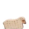 Holztiger Lamm Liegend Holz-Krippen-Figur | Weihnachts-Krippen-Figur -Holzspielzeug-Peitz H 1562 Schaf liegend