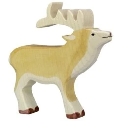 Hirsch | Holz-Krippenfigur | Krippenfigur Holztiger| HT 80088