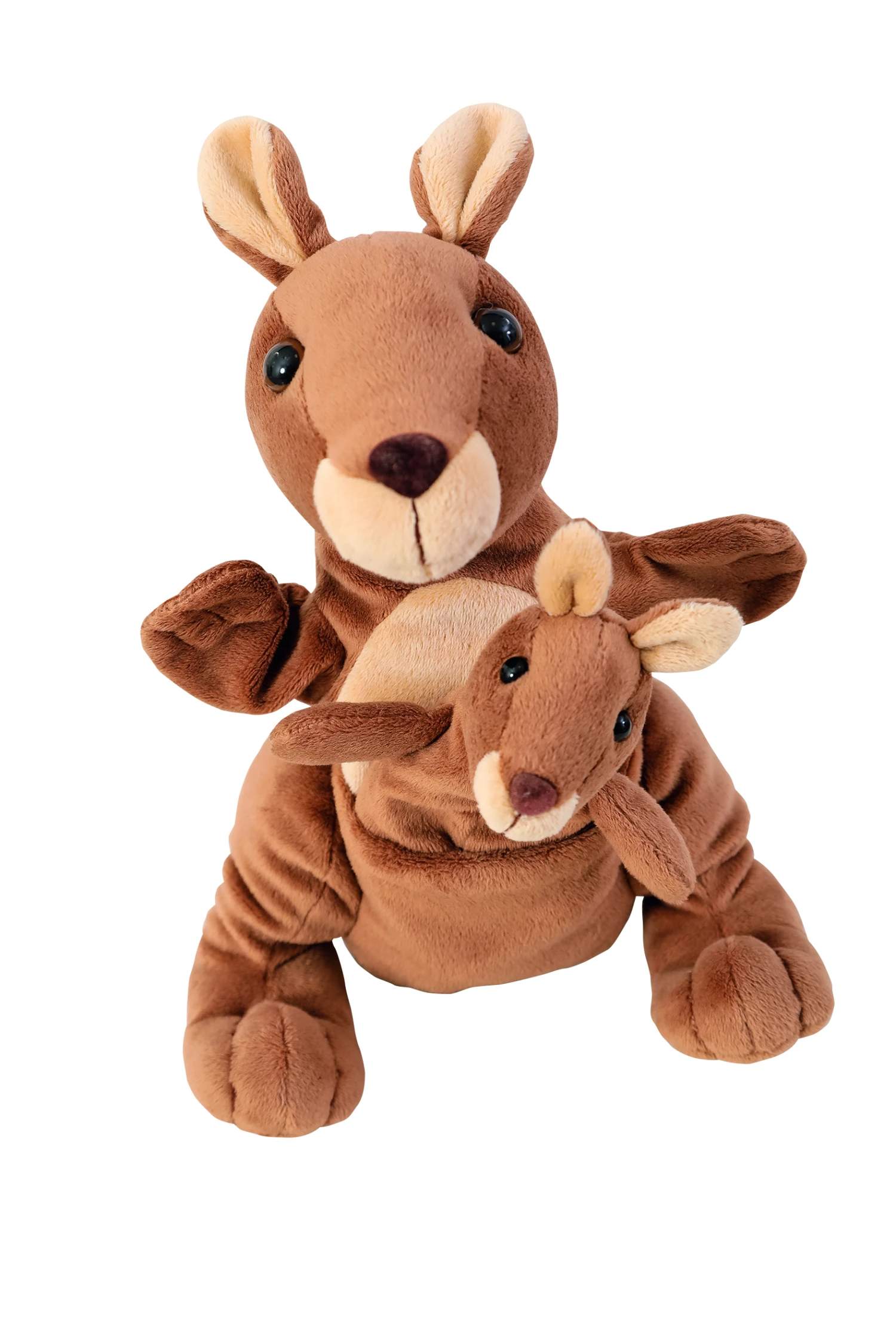 Beleduc Handpuppe Känguru Mit Jungtier | Rollenspiel-Geschichten | Kleinkind-Spielzeug | BE 40450 3 Beleduc Handpuppe Känguru Mit Jungtier | Rollenspiel-Geschichten | Kleinkind-Spielzeug | BE 40450