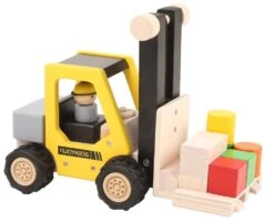 Kinder-Holz-Gabelstapler Mit Palette 85722 -Holzspielzeug-Peitz Holz Kinder Baustellen Gabelstapler Stabler 85722 5 1