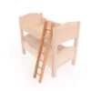 Puppen-Etagenbett-Leiter | Massivholz | Spielpuppen-Bettleiter | Puppespiel | Puppenleiter | Puppen-Zubehör 5007.1 -Holzspielzeug-Peitz Holz Puppenbettleiter Stiege Treppe