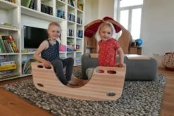 Schiff-Schaukel | Kinder-Wippe | Kletter-Brücke | Spielmöbel 8075 -Holzspielzeug-Peitz Holzschiff schaukel Wippe Piraten schiff