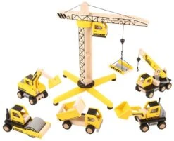 Kinder-Holz-Gabelstapler Mit Palette 85722 -Holzspielzeug-Peitz Kinder Baustellenfahrzeug Trumdrehkran 85700 Baustelle 2 2