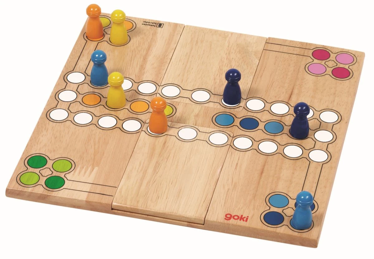 Goki Kinder-Brettspiel Ludo Aus Holz | Lernspiel | Farben - Zahlen Lernen 56914 5 Goki Kinder-Brettspiel Ludo Aus Holz | Lernspiel | Farben - Zahlen Lernen 56914 – Bild 3