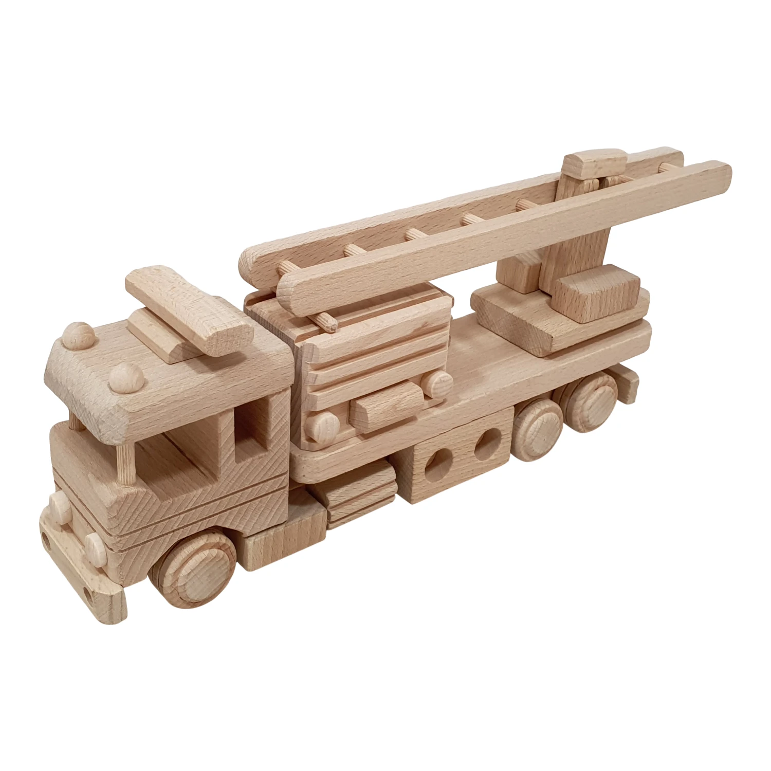 Feuerwehrauto Mit Drehleiter | Leiterwagen | Holz-Feuerwehr | Rettungsfahrzeug | SL 396 3 Feuerwehrauto Mit Drehleiter | Leiterwagen | Holz-Feuerwehr | Rettungsfahrzeug | SL 396