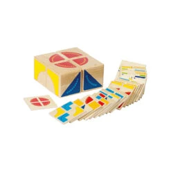 Lernspiel - Legespiel Kubus | Holz-Würfel Mit Vorlagen | Goki 58649