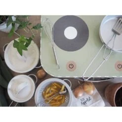 Kinder-Küchenset Im Koffer | 13-teilig | Metall | Töpfe | G12022 -Holzspielzeug-Peitz Kinder Kuechenset G12022 Sieb Schneebesen