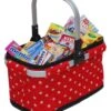 Tanner Einkaufs-Korb Tragekorb Rot Mit Punkten TA 4091.3 -Holzspielzeug-Peitz Kinder spielzeug Tanner Einkaufskorb Tragekorb Punkte Kinderkuechenzubehoer