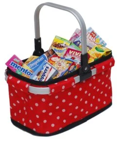 Tanner Einkaufs-Korb Tragekorb Rot Mit Punkten TA 4091.3