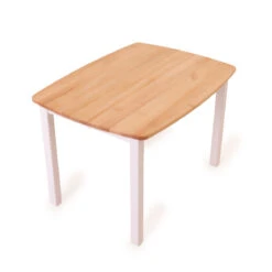 Holztisch | 2 Holzstühle | Weiß | Kinder-Möbel-Set "Landhaus" 8029 11 Holztisch | 2 Holzstühle | Weiß | Kinder-Möbel-Set "Landhaus" 8029 -Holzspielzeug-Peitz Landhausmoebel Set Tisch gross Natur weiss