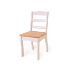 Holztisch | 2 Holzstühle | Weiß | Kinder-Möbel-Set "Landhaus" 8029 12 Holztisch | 2 Holzstühle | Weiß | Kinder-Möbel-Set "Landhaus" 8029 -Holzspielzeug-Peitz Landhausmoebel Set nachhaltig Stuhl Natur weiss 2431 2