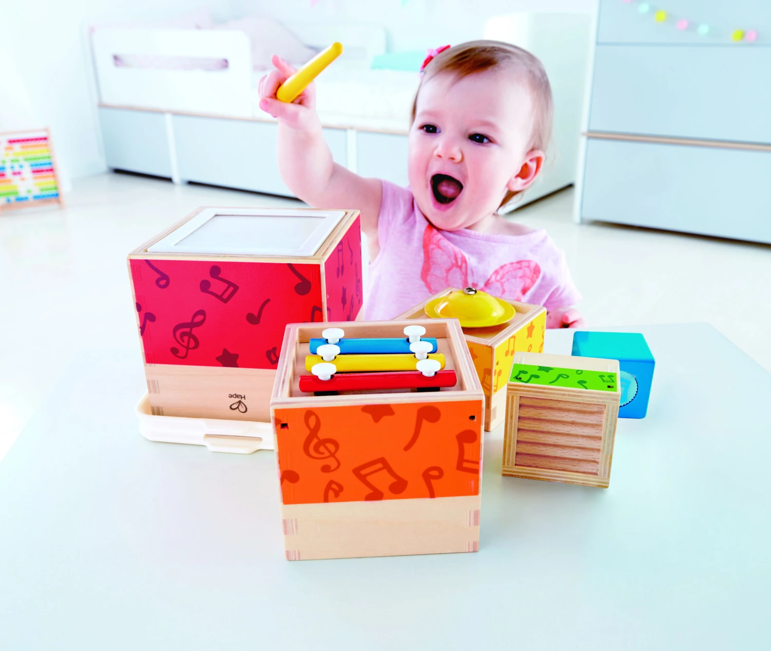 Hape Musik-Block | Kleinkind-Lernspiel | Stapel-Musikwürfel E 0336 4 Hape Musik-Block | Kleinkind-Lernspiel | Stapel-Musikwürfel E 0336 – Bild 2