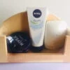 Tanner Kinder-Nivea-Ständer-Set | Seife-Creme-Duschlotion | Kaufladenzubehör 0091.7 -Holzspielzeug-Peitz Nivea Staender Kaufladenzubehoer 0091.7