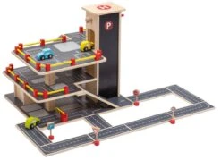 Parkgarage Mit Straßenteilen | Spiel-Parkhaus | Straßenarbeiter