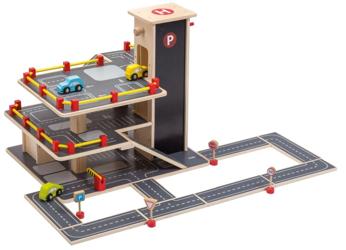 Parkgarage Mit Straßenteilen | Spiel-Parkhaus | Straßenarbeiter 3 Parkgarage Mit Straßenteilen | Spiel-Parkhaus | Straßenarbeiter