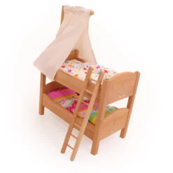 Puppen-Etagenbett-Leiter Weiß | Massivholz | Spielpuppen-Bettleiter | Puppenleiter | 5207.1 -Holzspielzeug-Peitz Puppenbettleiter Holz Stiege Treppe 2523 1