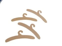 Puppen-Kleider-Bügel-Set | 4 Kleiderbügel Aus Holz Für Puppen 5011