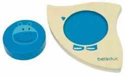 Beleduc Baby Lernspielzeug | 8-tlg. Puzzle | Legespiel | Funny Four 18004 -Holzspielzeug-Peitz Puzzle Steckspiel Loewe Elefant denken sehen greifen 18004 4