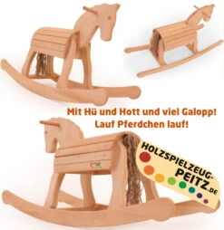 Schaukelpferd "Hoppi" Aus Holz | Kinder-Schaukelpferd | Schaukeltier 7020 -Holzspielzeug-Peitz Schaukelpferd Mini Voltibock Werbung