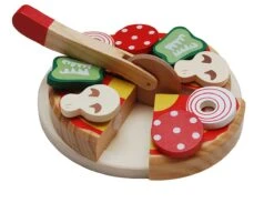 Pizza-Schneideset Kinder-Spielzeug Holz Tanner Kinder-Küchen-Zubehör Kaufladen-Zubehör 0927.9