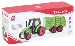 PINTOY Holz-Spielzeug-Traktor | Holz Traktor Mit Kippanhänger | Kinder Spielzeug | Ba 112366 7 PINTOY Holz-Spielzeug-Traktor | Holz Traktor Mit Kippanhänger | Kinder Spielzeug | Ba 112366 -Holzspielzeug-Peitz Traktor Pintoy Kippanhaenger Kinder Verpackung