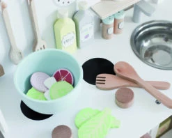 Salat-Set | Kinder-Küchen-Zubehör | Küchen-Lebensmittel | JB-W7134 -Holzspielzeug-Peitz W7134 Salat Set Salatschuessel 3