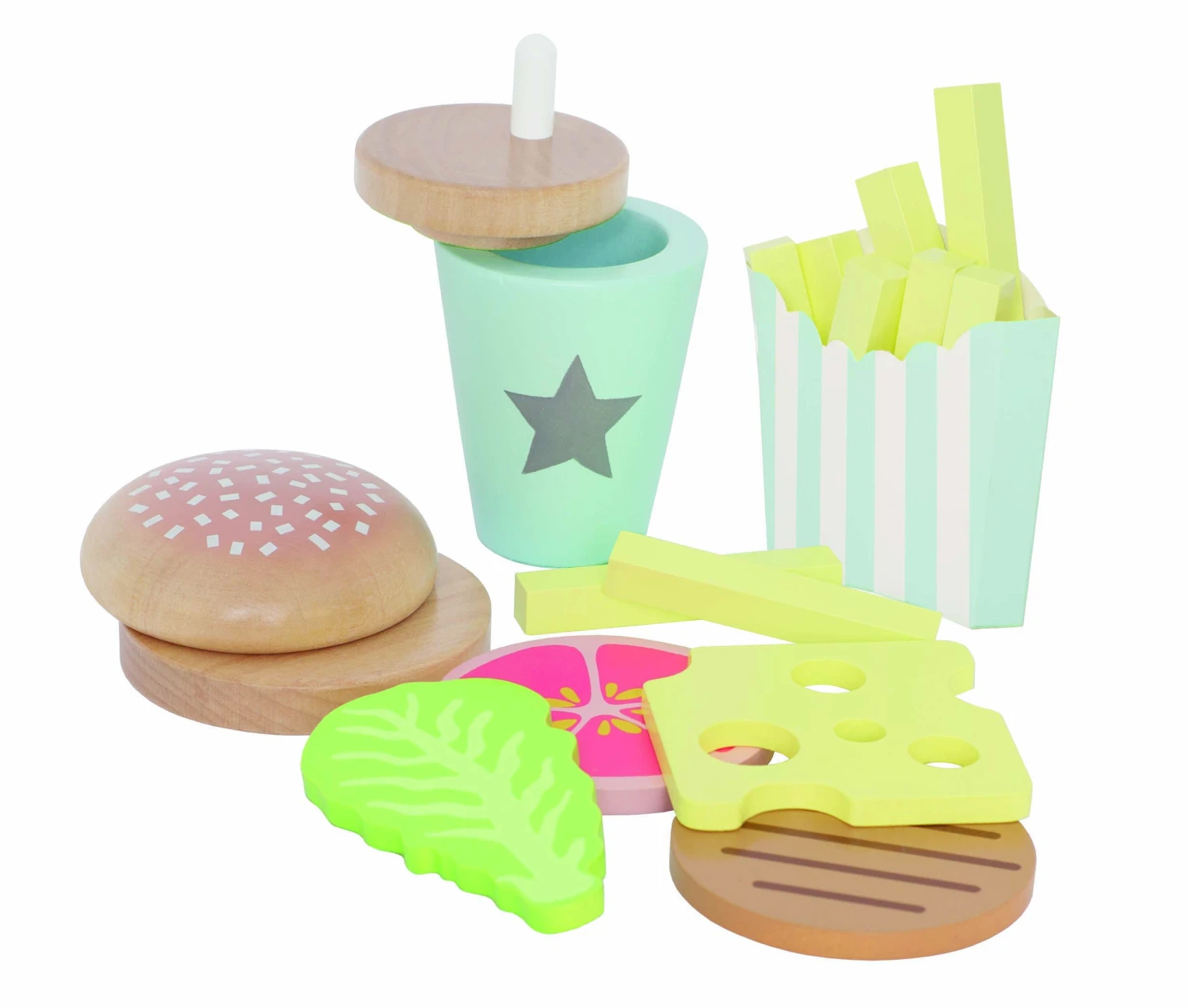 Hamburger-Set | Spiel-Lebensmittel | Kinderküchen Zubehör | JB-W7146 3 Hamburger-Set | Spiel-Lebensmittel | Kinderküchen Zubehör | JB-W7146