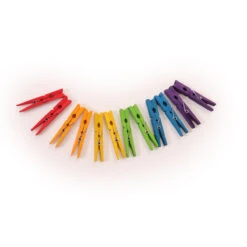 Regenbogen-Kinder-Wäscheklammern | Holz-Spielküchen-Zubehör | Holz-Wäscheklammern | Spielzeug-Klammern