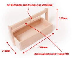 Kinder Werkzeugkasten Aus Holz | Kinderwerkbank Zubehör | 4018 16 Kinder Werkzeugkasten Aus Holz | Kinderwerkbank Zubehör | 4018 -Holzspielzeug-Peitz Werkzeugkiste Tragegriff kindgerecht nachhaltig