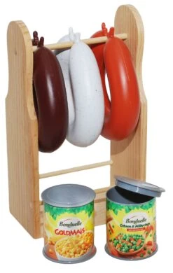 Kinder-Spielzeug Wurstständer Gemüseset Tanner Kaufladen-Zubehör Spielküchen 0304.8